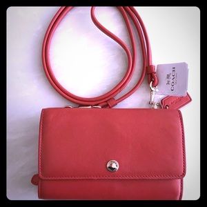 Coach Leather Crossbody Wallet